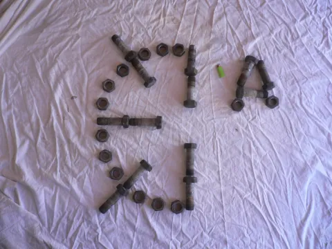 the ccf symbol made with the removed bolts, nice the ccf symbol made with the removed bolts, nice