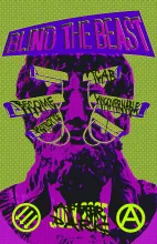 A call to action flyer in a halftone, RISOGRAPH-style inspired by retro movie posters. The title sweeps across the top in an off-center arc in purple, black and blue, stacked off center from each other. Below is a bust of a greek god in black and magenta with old skool CCTV cameras in slimy green for eyes. Across the cameras, spraypainted words say "ACAB" "BECOME UNGOVERNABLE" "DESTROY ICE". Below that are the circle a anarchism symbol and the iron front AntiFa symbol on each side of the date "JULY 2025" an