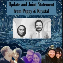 collage of peppy and krystal