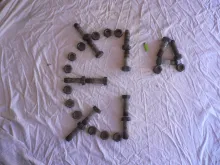 the ccf symbol made with the removed bolts, nice