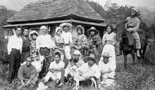 The group of civilians who erected the New Village in Japan in 1930 (from The New Village by Ou Ning).